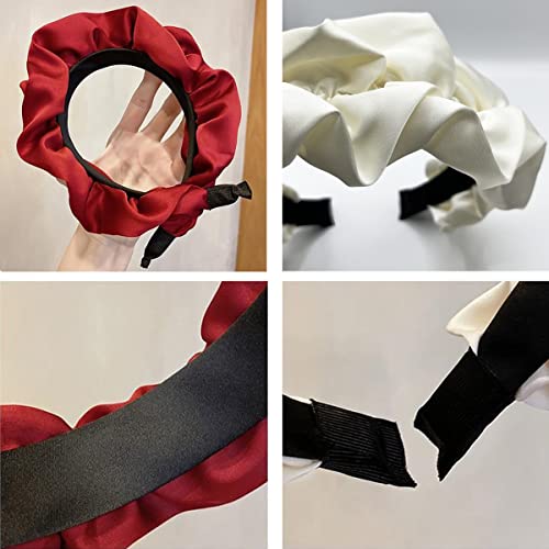 Wide Headbands for Women Elastic Head Wrap Hair Accessories Red Head Band 65703 - Image 4