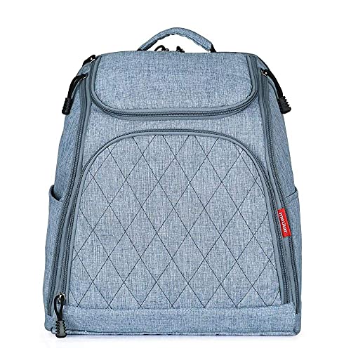 Sac de maternité bleu résolvant le manque d'espace pour couches et poussette