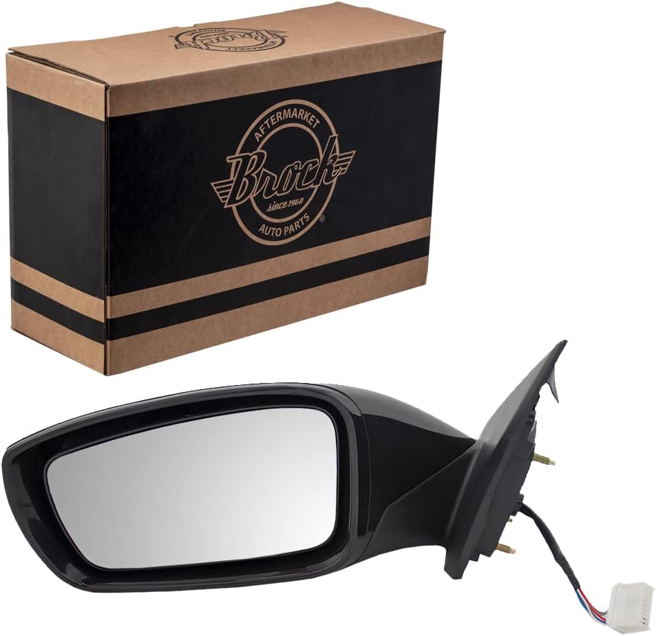 Brock Replacement Drivers Power Side View Mirror Signal Ready-to-Paint Compatible with 2011-2014 Sonata 876103Q100