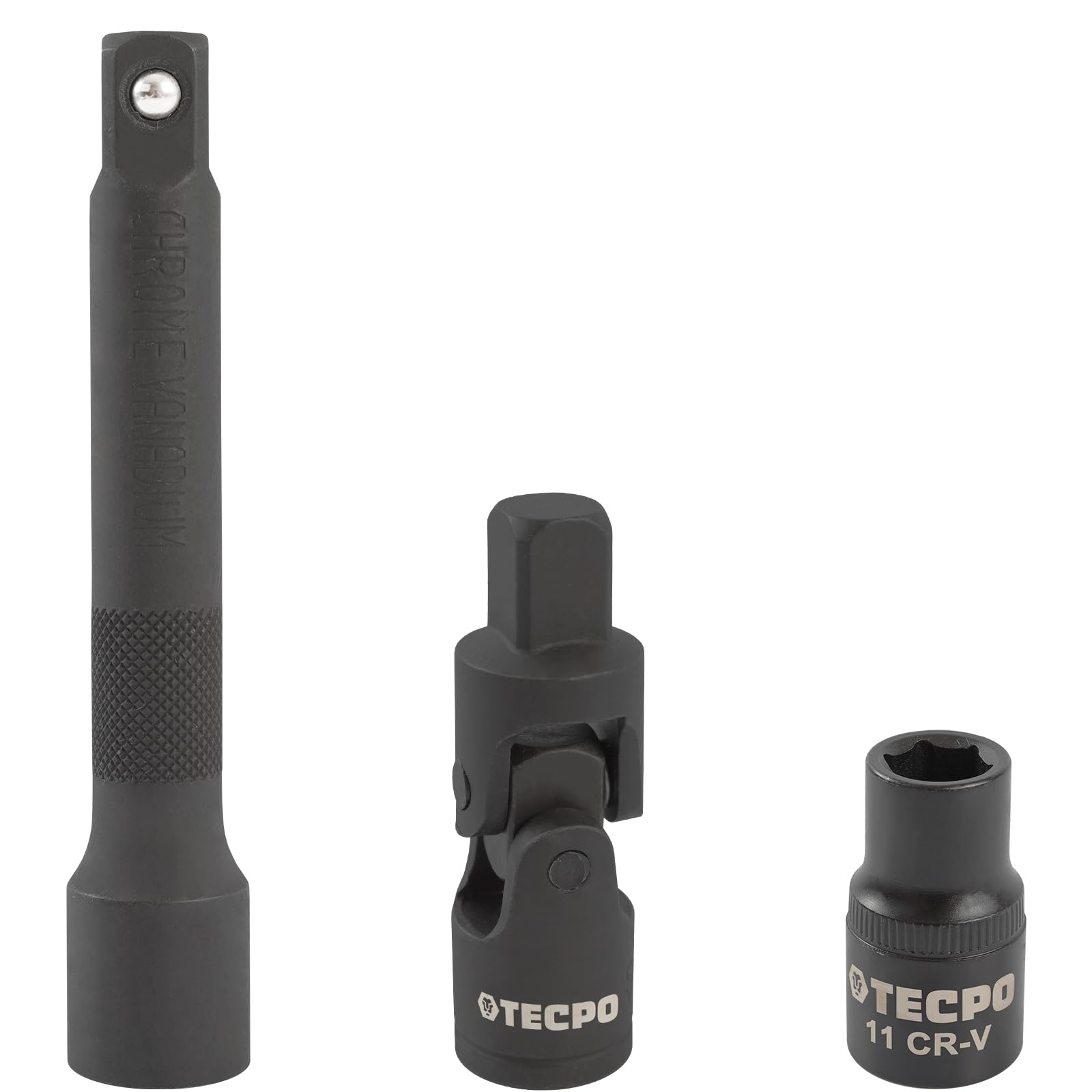 TECPO 1/2 Zoll Kraft-Steckschlüssel-Satz – Vielseitiges Ratschenkasten Nuss-Set 10-32 mm, ideal für Hand- und Schlagschrauberbetrieb, mit Umschaltknarre und umfangreichem Zubehör