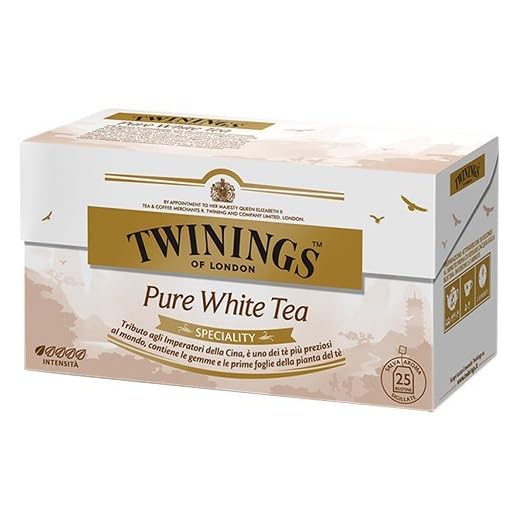 Twinings Speciality - Pure White Tea - Precioso Té Blanco con Gemas y las Primeras Hojas de la Planta de Té - Inspirado por los Emperadores de China - Perfume Fresco y en Disolución (25 Bolsas)