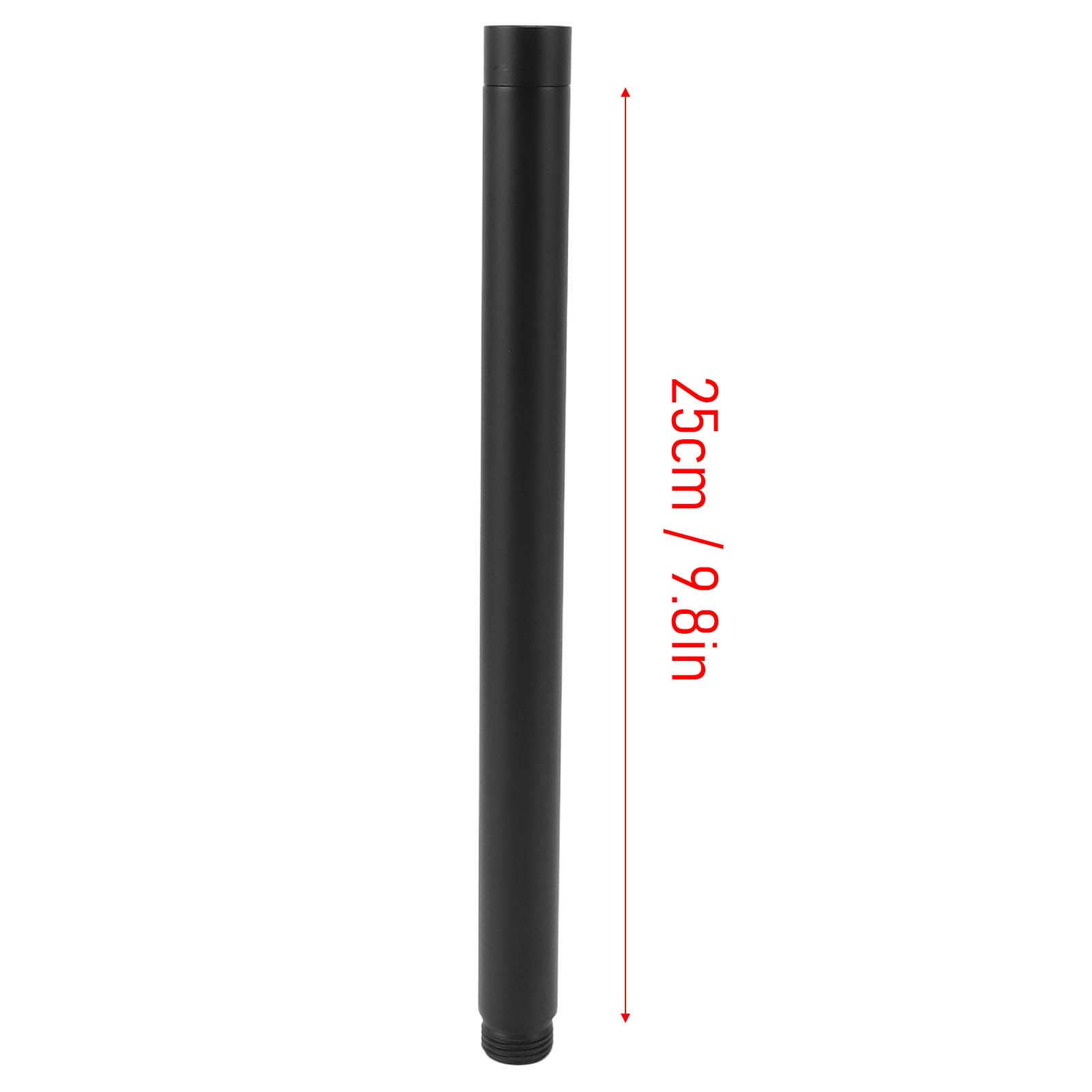 Prolunga Braccio Doccia in Acciaio Inox, Tubo Doccia Nero Massiccio, Antiruggine, Estensione per Soffione Doccia, Sottile
