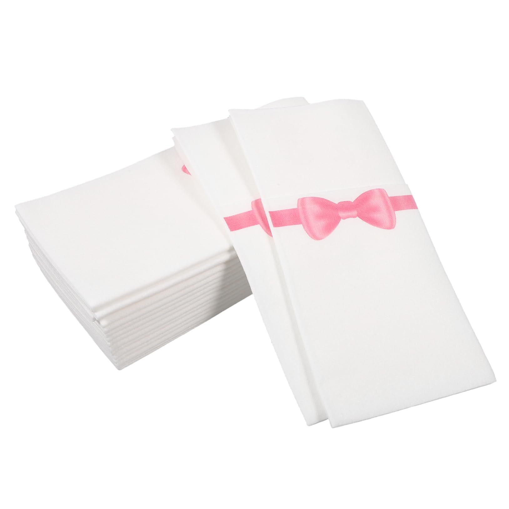 Servilletas de Bolsillo Lazo 50 Uds Papel Rosa para Mesa