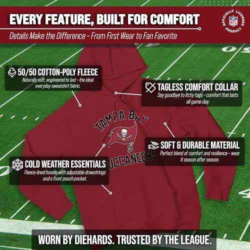 Image of Team Fan Apparel NFL Gameday Hoodie Pullover Sweatshirt for Men and Women | Officially licensed NFL Gameday fleece pullover - kangaroo pocket, ribbed cuffs, drawstring hood, unisex fit
