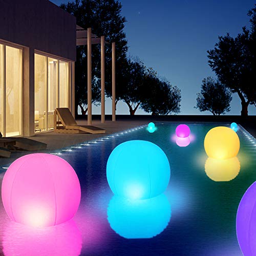 GEEDIAR Floating Pool Lights 2 Pcs,14