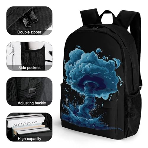 Storm Tornado Twister Hurricane Laptop Backpack for Men Women Shoulder Bag Business Work Bag Travel Casual Daypacks3