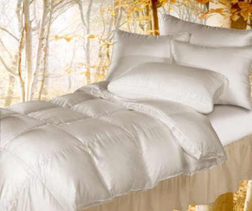 DownTown Company Hermitage Down Filled Comforter, 850 Fill Power, Large Cluster Siberian Goose, Full Size