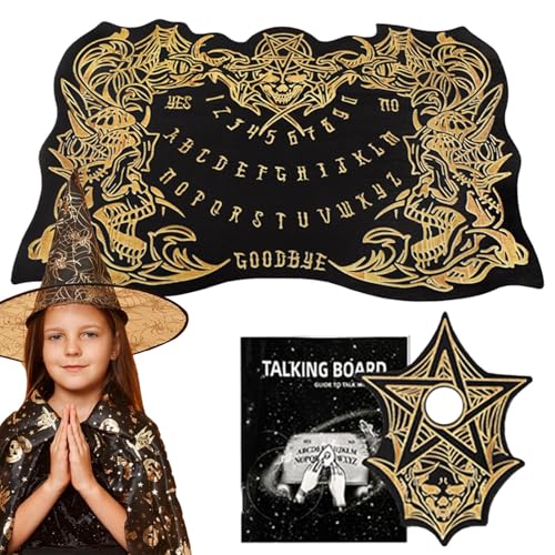 Tablero Espíritu | Juego De Tablero Hablador De Cráneo En Madera para Espíritus - Juego Místico De Adivinación con Cráneo para Revelar Secretos Familiares Y Mensajes