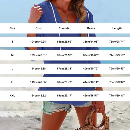 Beach Cover Up for Women with Code EAM2OSAZ - Hooded Linen Top - Image 7