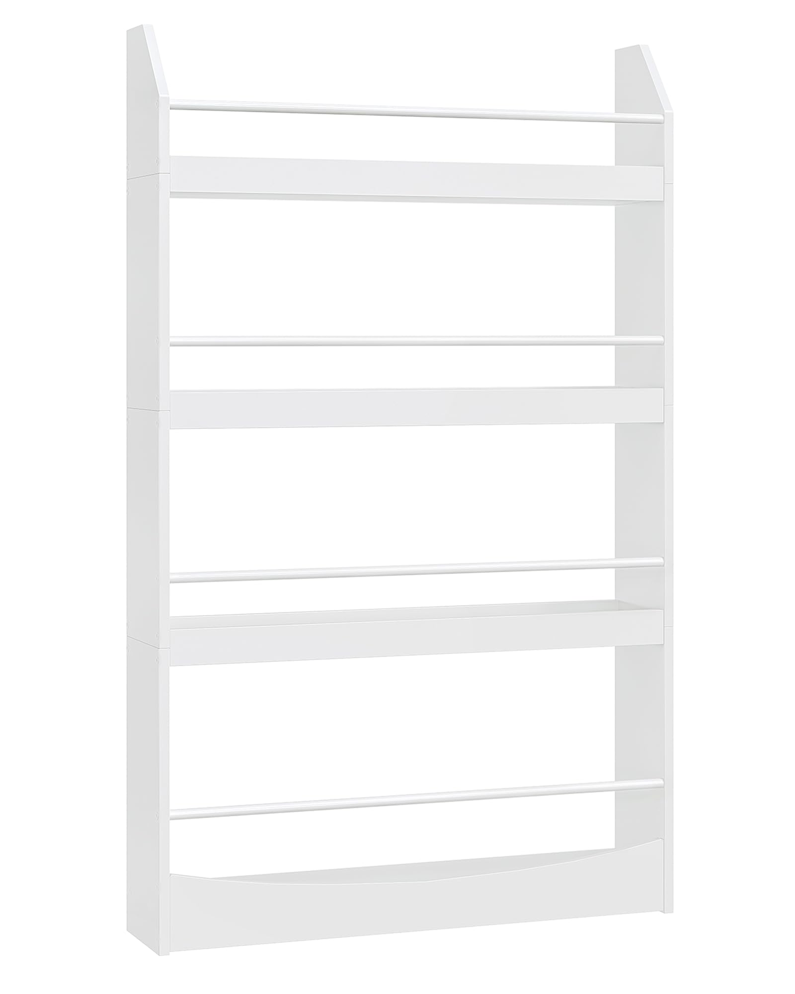 CHOEZON Kinderzimmer Möbel, 4-stöckiges Wandregal Bücher für Kinder, Bücherregal, Spielzeugaufbewahrung, Kinderregal, Präsentationsständer für Kinderzimmer, Spielzimmer, Weiß DMCW13WB