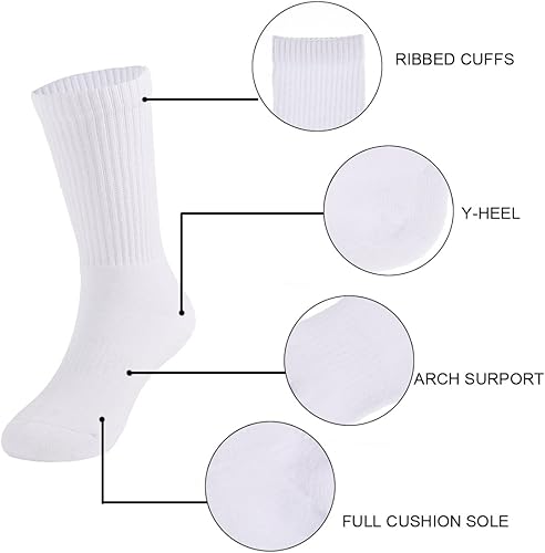 Miniatura 3 de EPEIUS Calcetines acolchados de algodón grueso para niños y niñas, 6 unidades, 4-14 años
