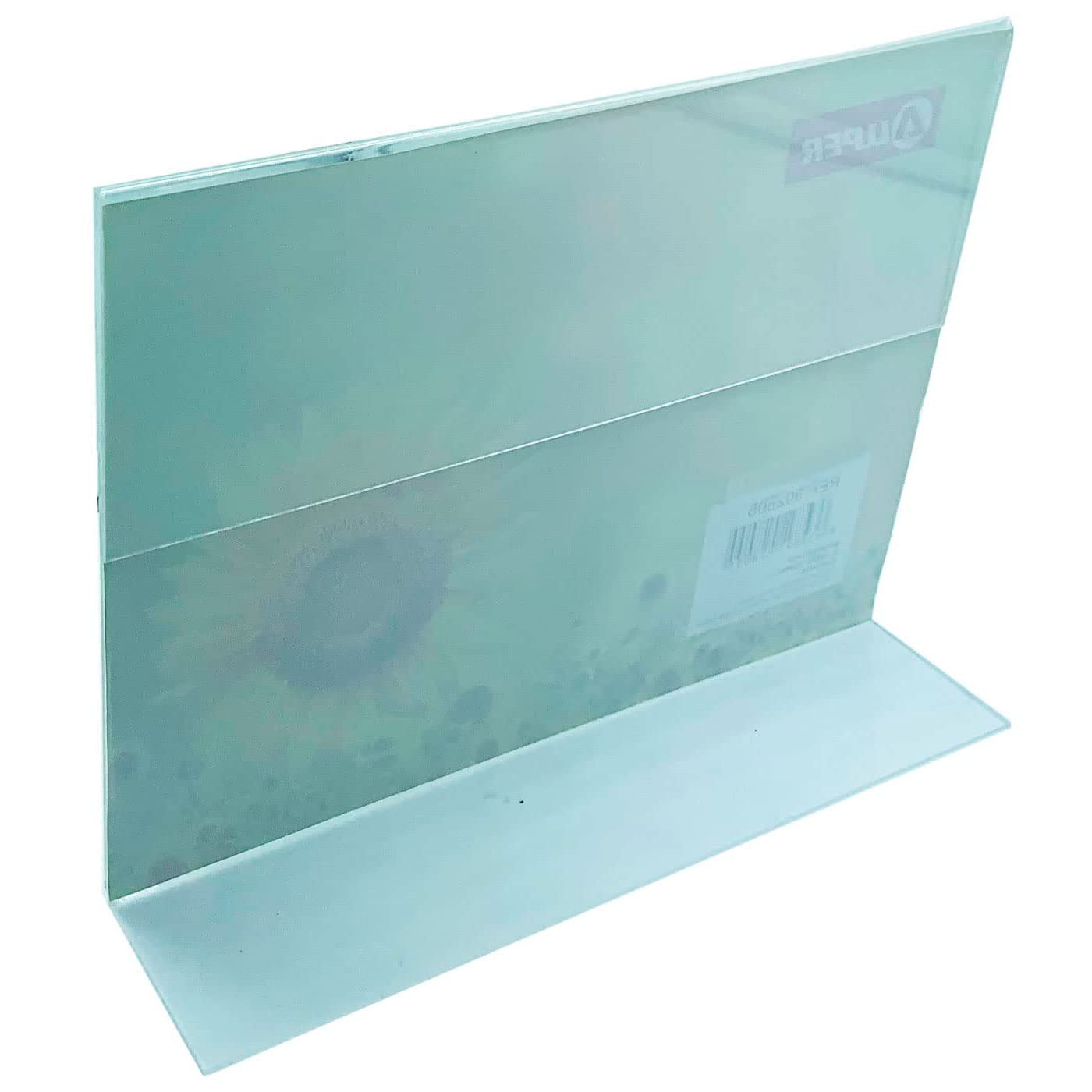 Acan Portafotos Transparente, Soporte de plástico de sobremesa para Fotos, Marco para fotografías, oficinas, Negocios, hogar (Horizontal, 21 x 30 cm)