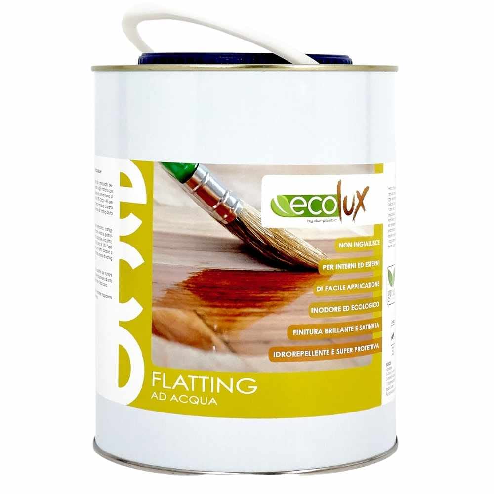 Ecolux Flatting Ad Acqua Ecologica Vernice per Legno