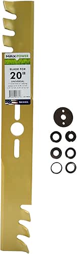Maxpower 331980B 20-Inch Universal Gold Metal Mulching Blade,yellow
