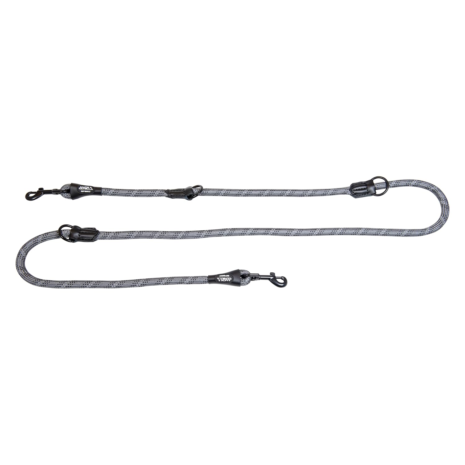 JACK AND VANILLA, Luminous Dots Dog Training Lead, Grey Colour, Size 12 mm x 200 cm