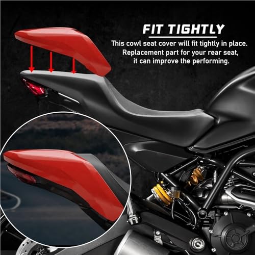 Carénage arrière moto pour Monster 821 1200 797 abs noir - 3