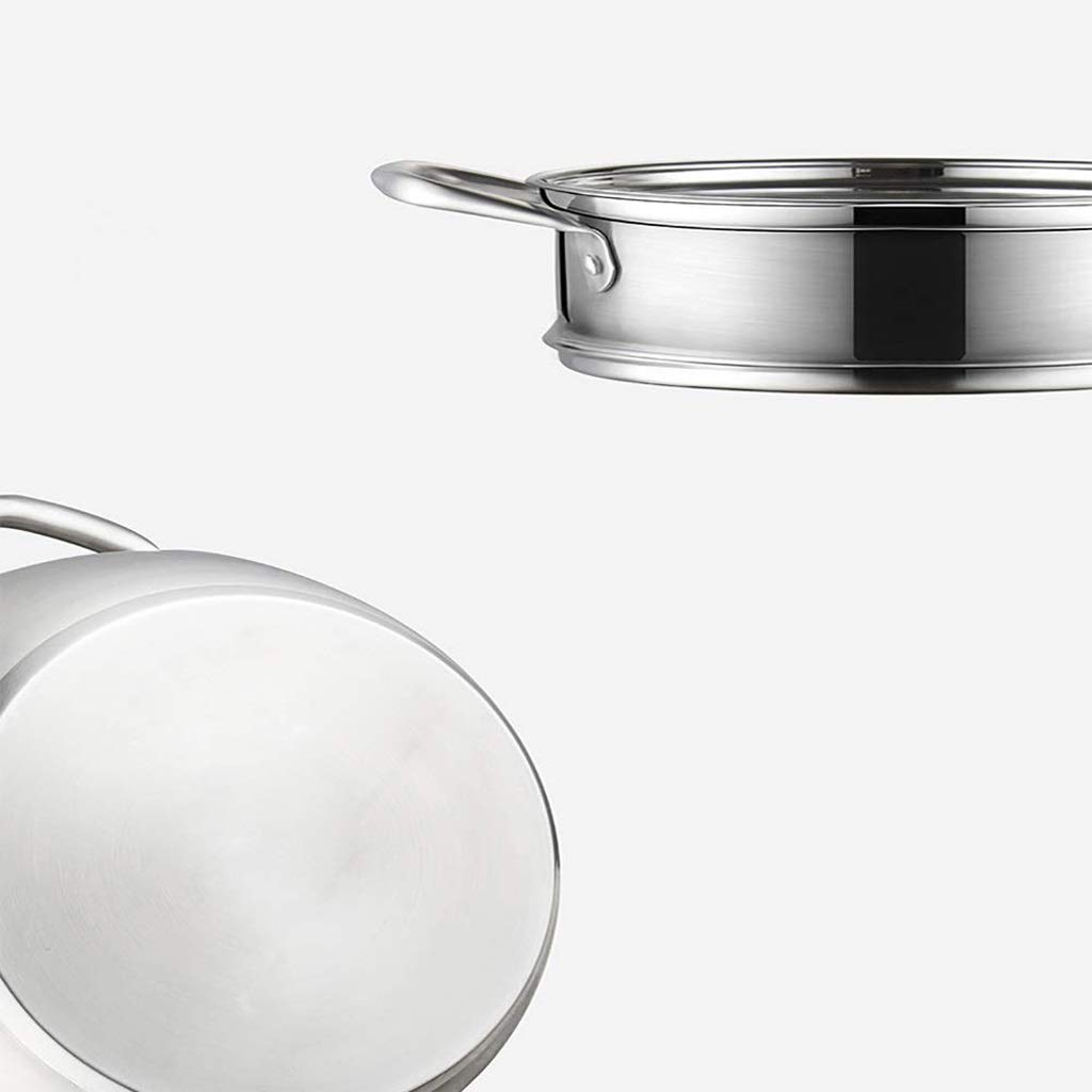 Hochwertiges, Robustes Dampfgartopf-Set aus Edelstahl, Quart-Kochtopf, Dampfeinsatz und belüfteter Glasdeckel