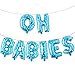 16 inch Oh Babies Balloons Twins New Born Baby Shower Banner Party Supplies Decorations Gender Reveal (OH Babies Blue Star)
