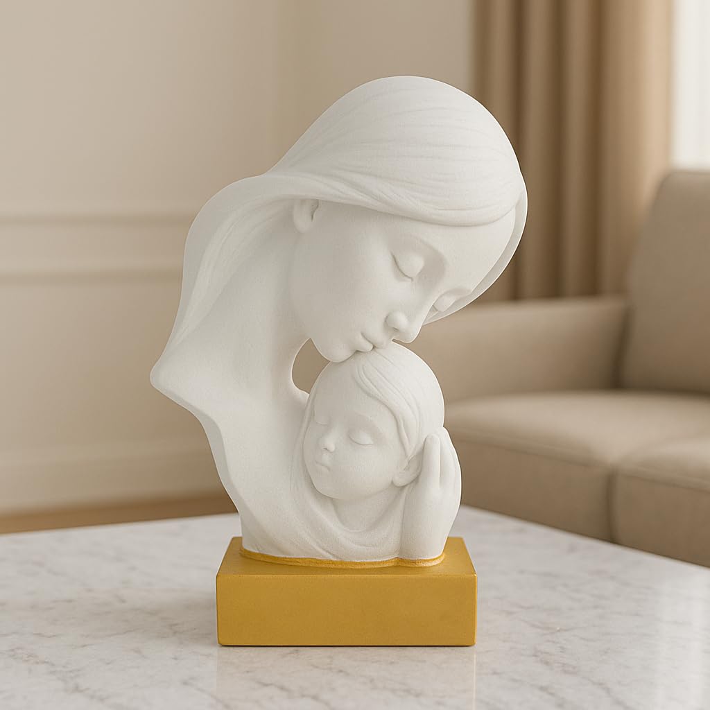 CraftVatika Mother Baby Statue Showpiece Gift, Resin Mother Baby Figurine, motherr Child Statue, Home Decor Items, House Warming Gifts Mother's Day, Baby Shower Gifts for Mom to be-image-12