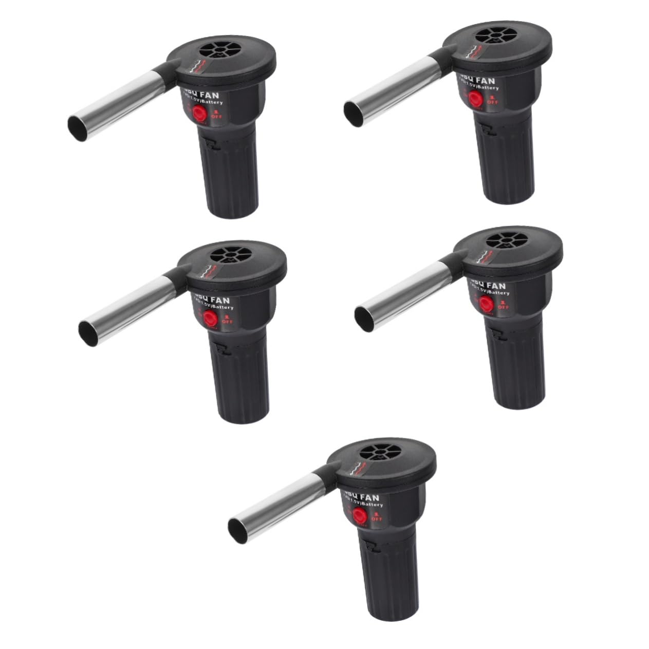 Charbon gril de plein air souffleur d'incendie portatif Amosfun avec tube alliage d'aluminium