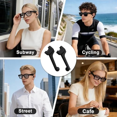 Image of 2Pcs Glasses Accessories, Audio Ear Grips for Smart Glasses, Enhanced Privacy and Sound Clarity, Universal Compatibility