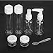 Juego de 6 botellas de viaje, atomizador portátil transparente, antigoteo, botellas de maquillaje, botellas rellenables, botellas, contenedores, juego de botellas, juego de bidones