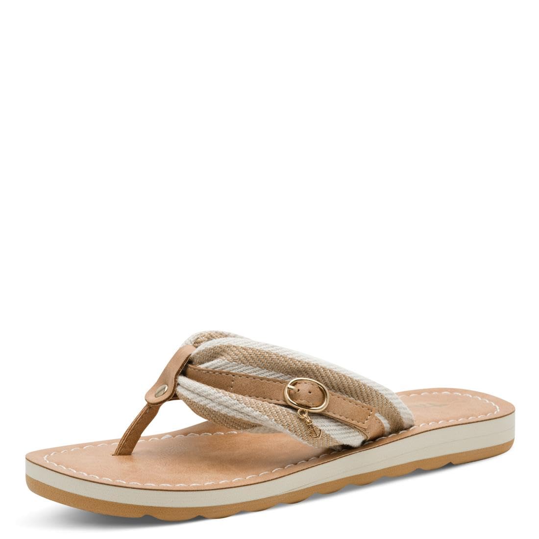 Tamaris Women's toe-post mule flat beige 6.5 UK