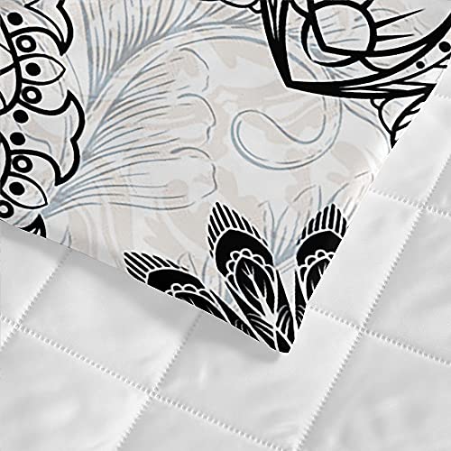 Colcha bouti ligera y suave con estampado 3D mandala para dormitorio 6