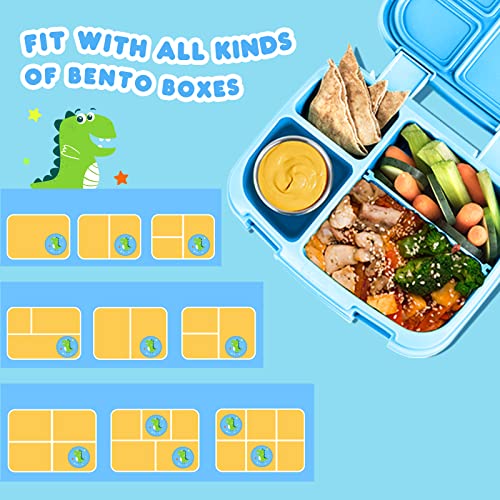 Maigozon BENTO BOX CONDIMENT CONTAINERS FOR KIDS Kids Salad Dressing Containers To Go, 1.7 Oz Small Condiment Containers With Dinosaurs Leakproof Silicone Lids, Reusable Stainless Steel Sauce Dip Cup For Kids Boys Lunch Bento Box thumb #5