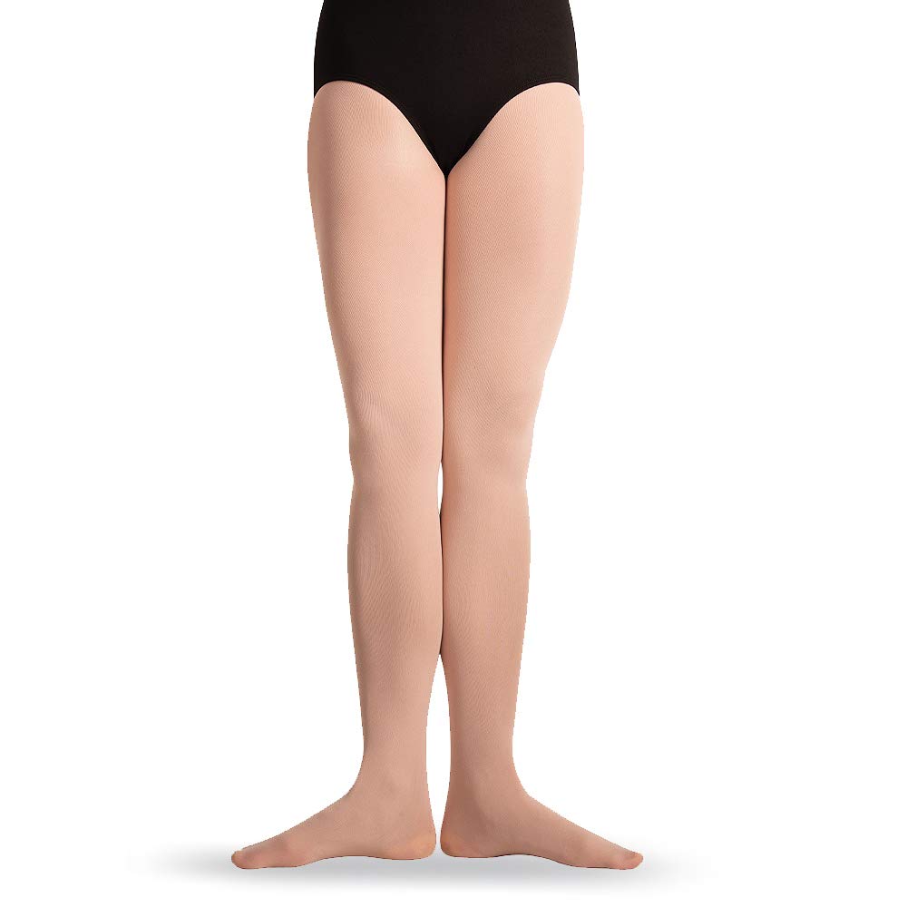 Body Wrappers A80 Womens Supplex Footed Tights (Small/Medium, Black)