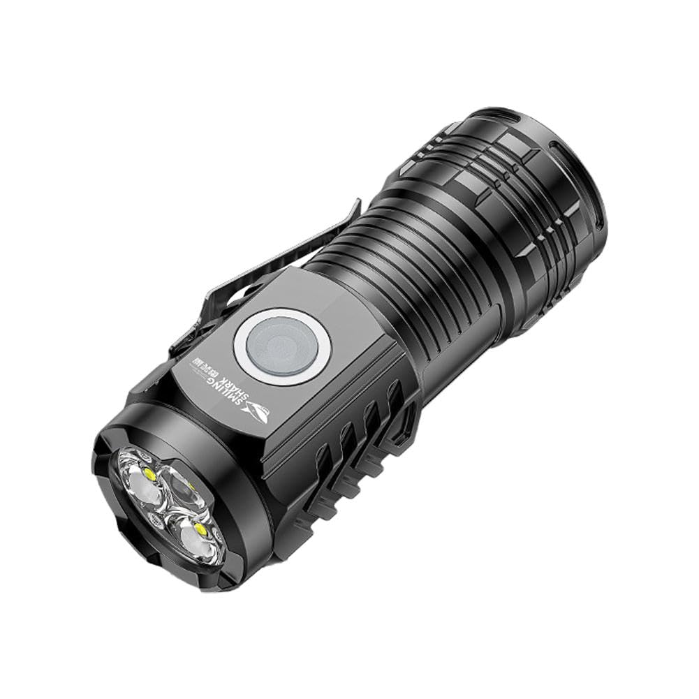 Crazyview1pcs Ultra Powerful Flashlight 3 Core LED Mini Flashlight USB Rechargeable Power Magnet With Torch Hand Lamp LED High