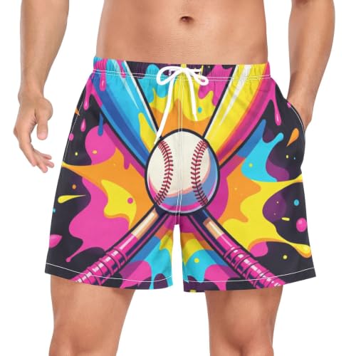 Pantalones cortos de entrenamiento y baño con divertido diseño de helado para hombre