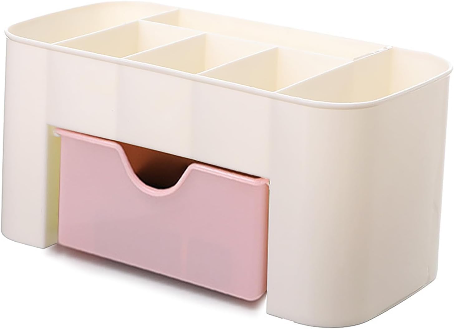 AYNEFY Desktop Drawer Organizer Storage Boxes Saving Storage Box with Multiple Compartments for Office Supplies Cosmetics Jewelry Desktop Drawer Organizer Versatile Space Household (Light Pink)