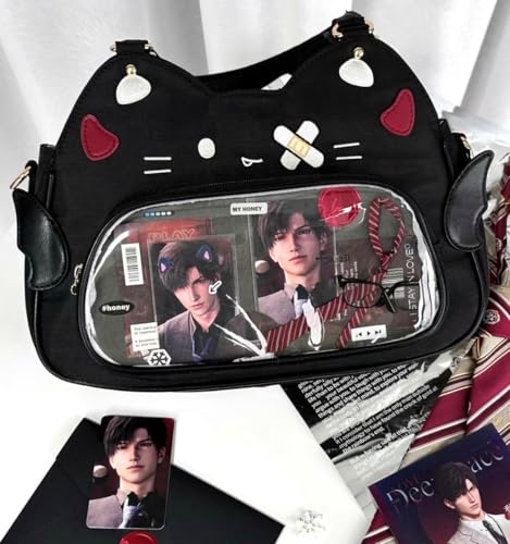 Cat Ita Bag para fan de Kpop Anime bolso bandolera miniatura 2