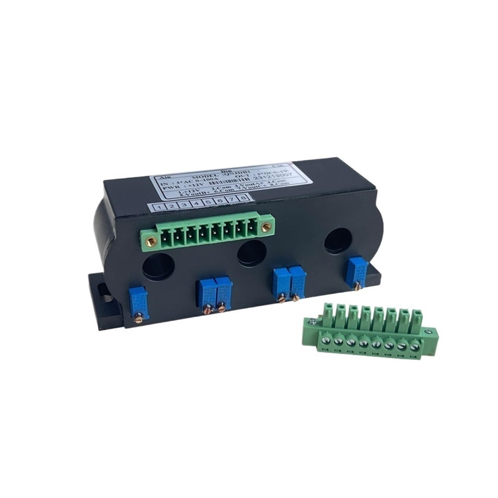 Sensor de corriente trifásico efecto Hall QN3DB1 AC 50A con salida RS485 para monitoreo industrial