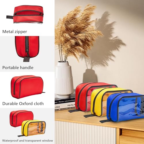 Image of 8 Pcs First Aid Pouches,Color Coded First Aid Medical Kit Medical Pouch with Transparent Window,4 Colors Empty First Aid Bag,Portable Medical Bag for Medical Supplies Travel