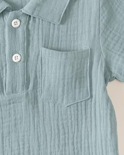 Image of Toddler Boys Clothes Baby Boy Outfit Summer Shirt Little Boy Shorts Set Cotton Clothes for Boys