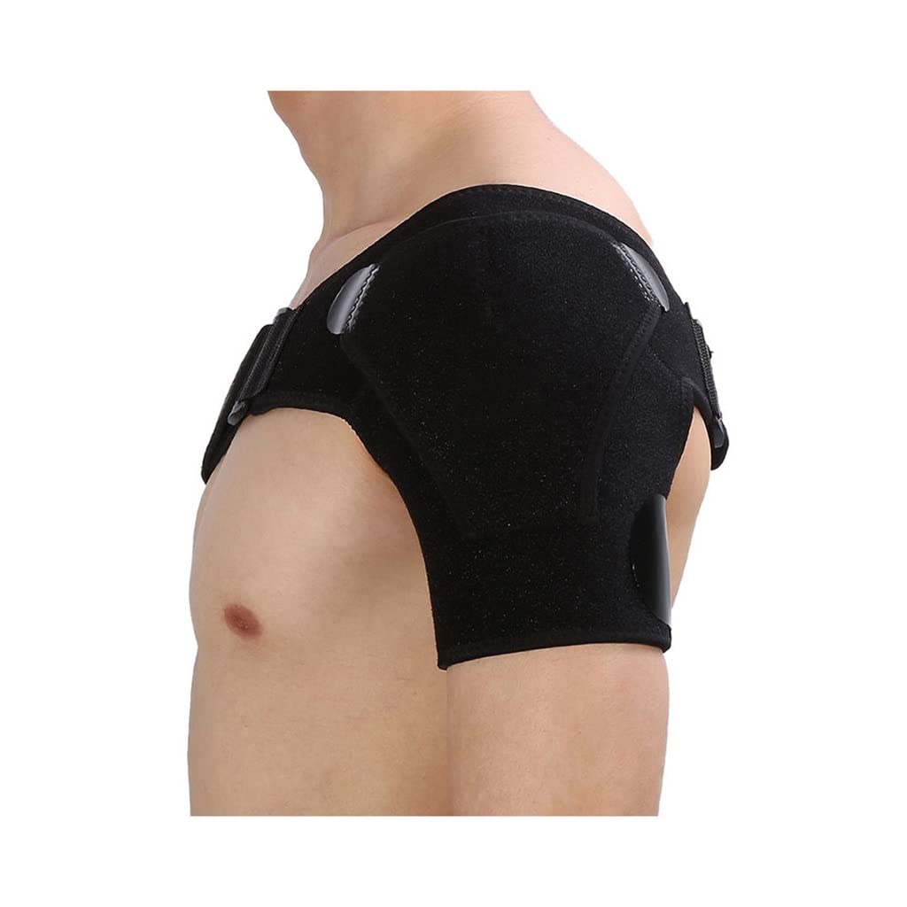 Adjustable Shoulder Support Bandage Protector Brace Joint Injury Strap Guard Wrap Belt (Color : As shown Size : One size)