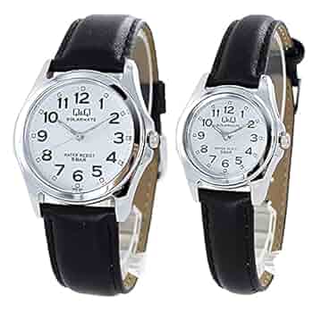 美品【稼働品】CITIZEN　シチズン　J304　ブラック　シルバー　ソーラー Amazon.co.jp: [シチズン]CITIZEN ペアウォッチ Q&Q ソーラー