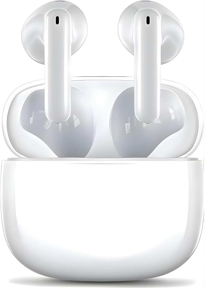 Fone De Ouvido Bluetooth, Fone Sem Fio, Compatível Com Todo Celular, Cancelamento Ruído, Bateria de Longa Duração, Até 16 Horas de Uso Microfone - Conecta Case e Fones Com Celular, Controle Touch