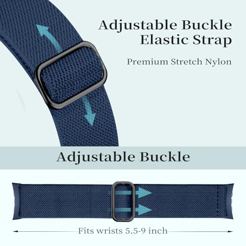 Image of 5 Pack Stretchy Bands Compatible with Google Pixel Watch 4 3 Band 41mm / Pixel Watch 2 1 Band for Women Men, Soft Nylon Breathable Sport Strap for Google Smartwatch 41mm