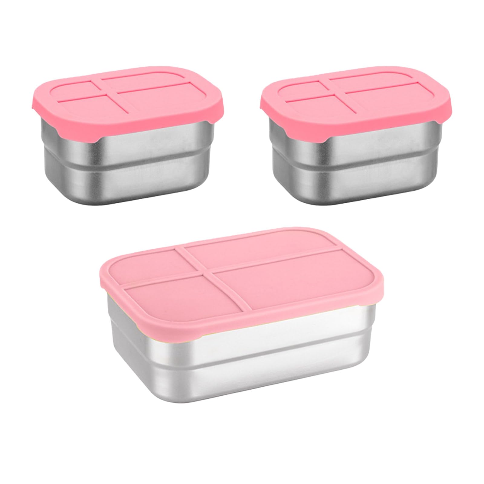 Kalttoy B 3Pcs Nonrust Steel User Friendly Lunch Container Microwave Safe Leak Resistant Silicone Covers For Daily Meal Preps Leak Proof Lunch Ox
