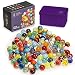 Yellow Mountain Imports Collector's Series Assorted Marbles Set in Tin Box, Multi Galactic
