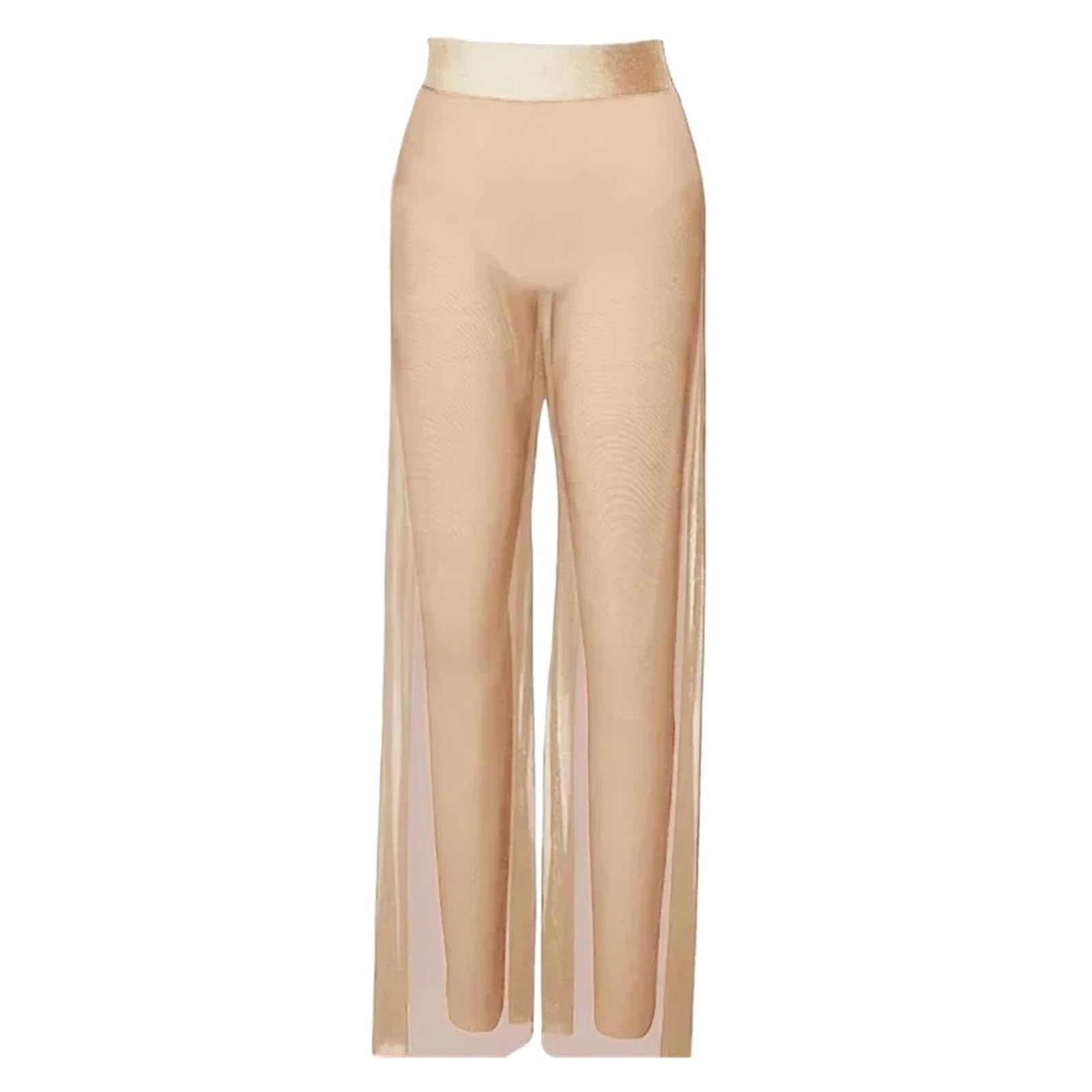 Mesh-Tanzhose for Mädchen und Frauen, modernes Ballett-Tanz-Match-Outfit, Unterwäsche, zeitgenössische, lyrische, Lange Tanzhose mit weitem Bein