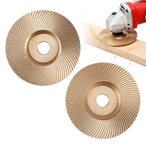 Image of Angle Grinder Polishing Pad, 2026 New Wood Carving Disc Set, Tungsten Carbide Grinding Wheel Wood Carving, Woodworking Attachment for Polishing Buffing (Flat+Beveled)