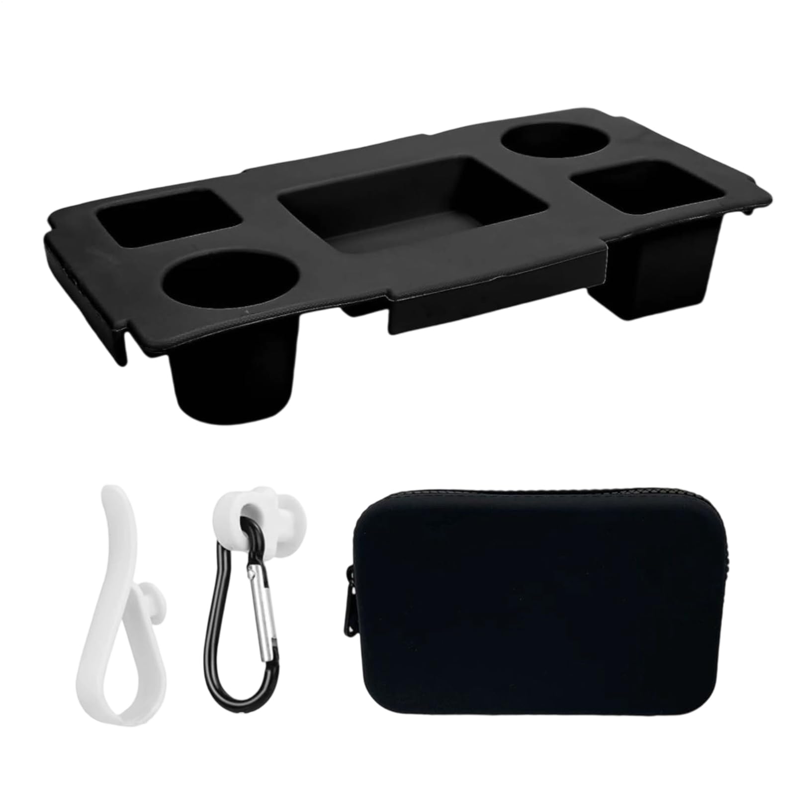 Organizador para Bolsa de Playa Bandeja para Bocadillos con Portavasos para | Organizador Con Ajuste Y Soporte Para Móvil Para Aventuras Familiares Al Aire Libre