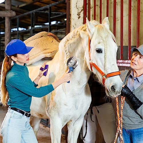 image for Tanlade 8 Pack 4 Rings Curry Comb Horse Brush Metal Curry Brush Derby 