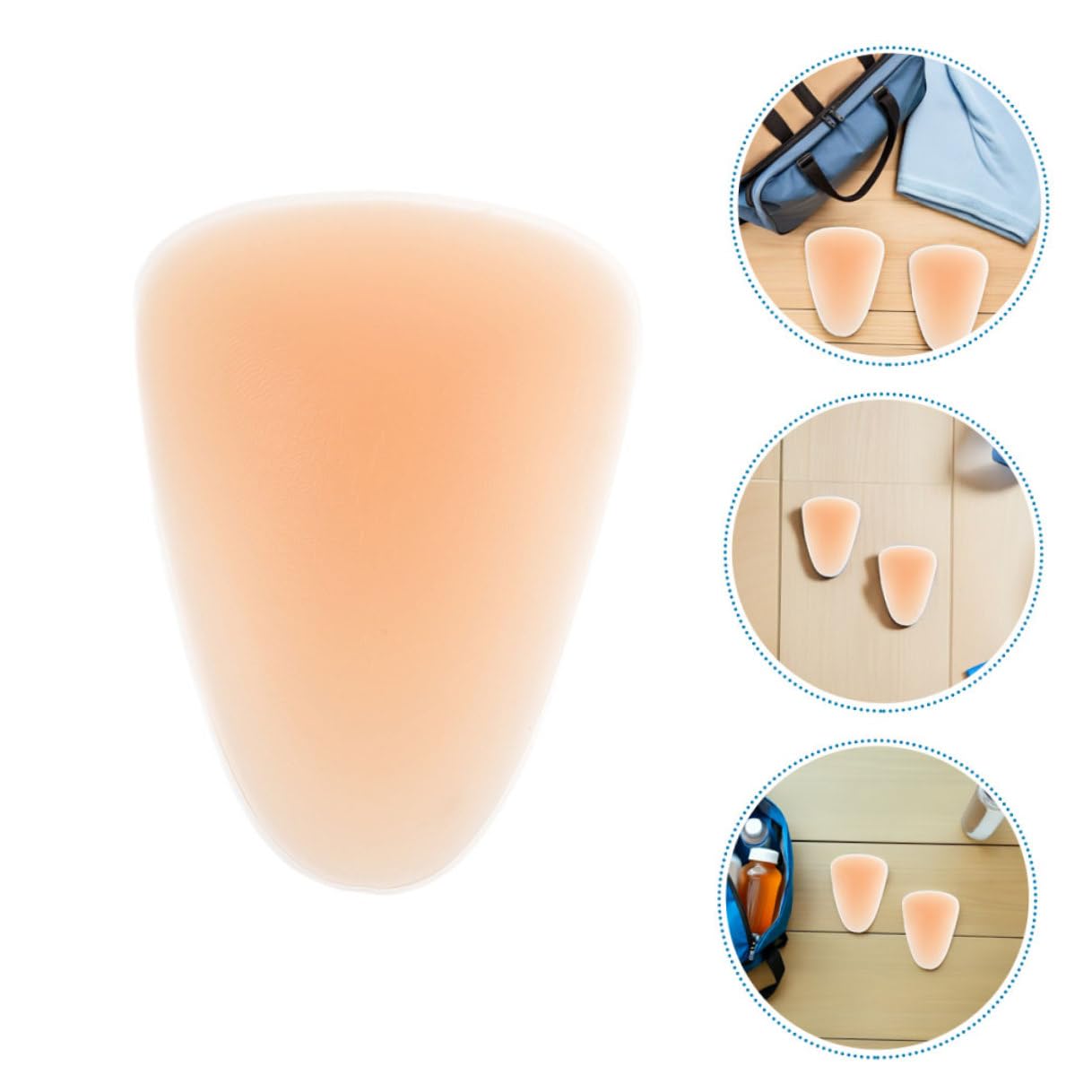 Ginocchiere in Silicone Beige per Pattinaggio, Design Ergonomico e Facile da Indossare, Protezione per Ginocchia 4 Pezzi per Piste da Ghiaccio e Rotelle