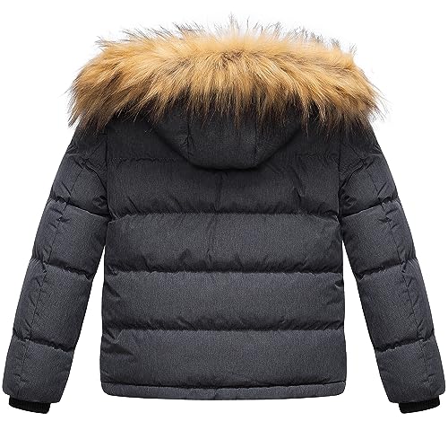 Image of CREATMO US Boy's Water Resistant Winter Coats Warm Fleece Lined Outwear Windbreaker Ski Jacket