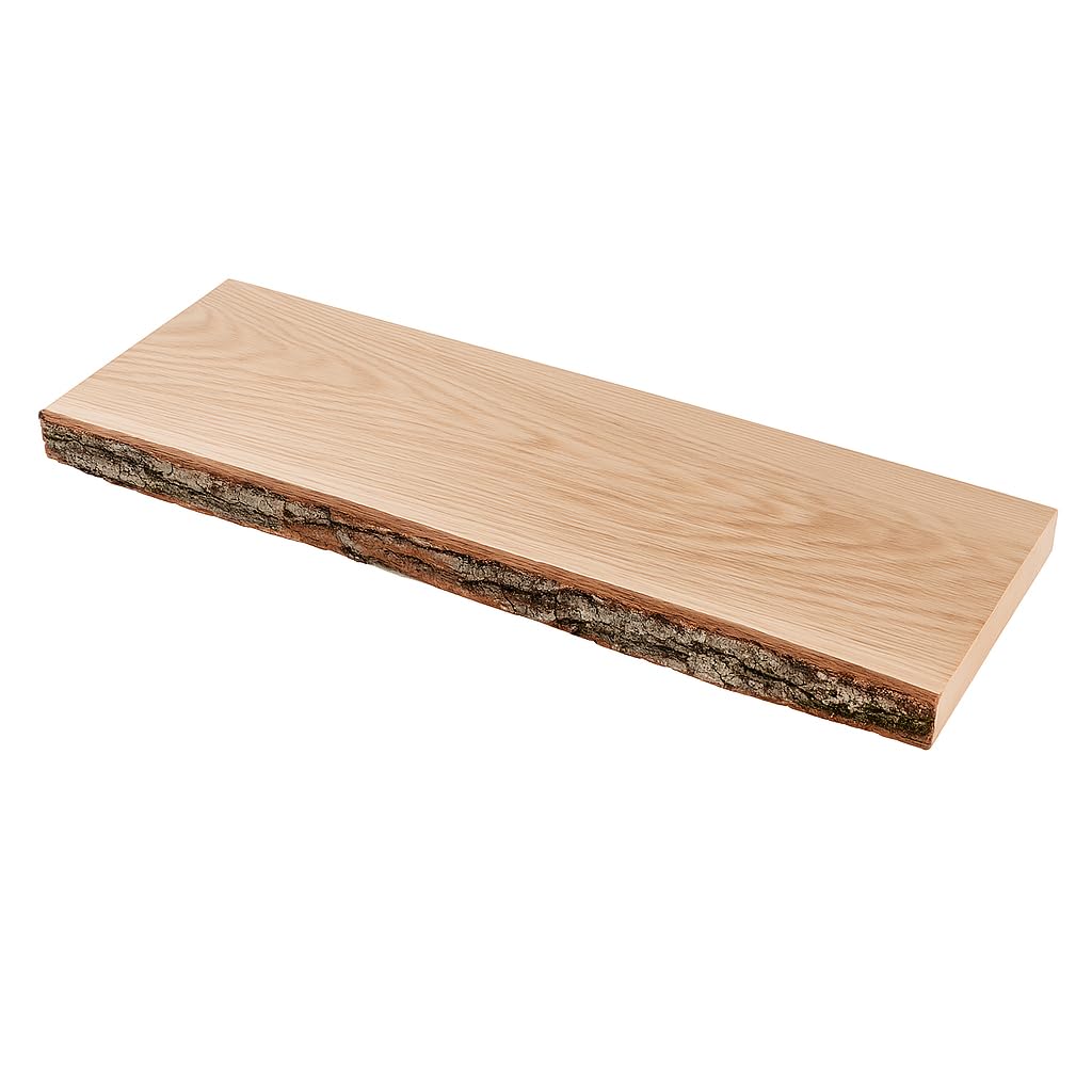 Regał ścienny z drewna fornirowanego dębu z niewidocznym systemem montażu – nowoczesny regał drewniany z certyfikatem FSC – 80 x 23,5 cm – nośność do 15 kg